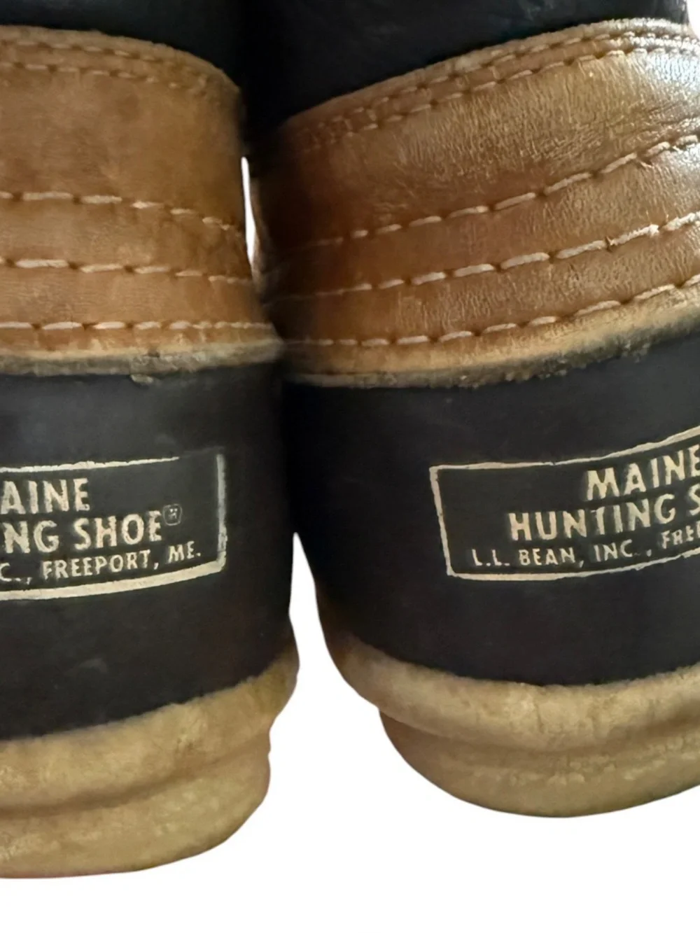 L.L. Bean Maine Hunting Shoe Duck Shoes 10M | Made in USA | Brown Leather Rubber